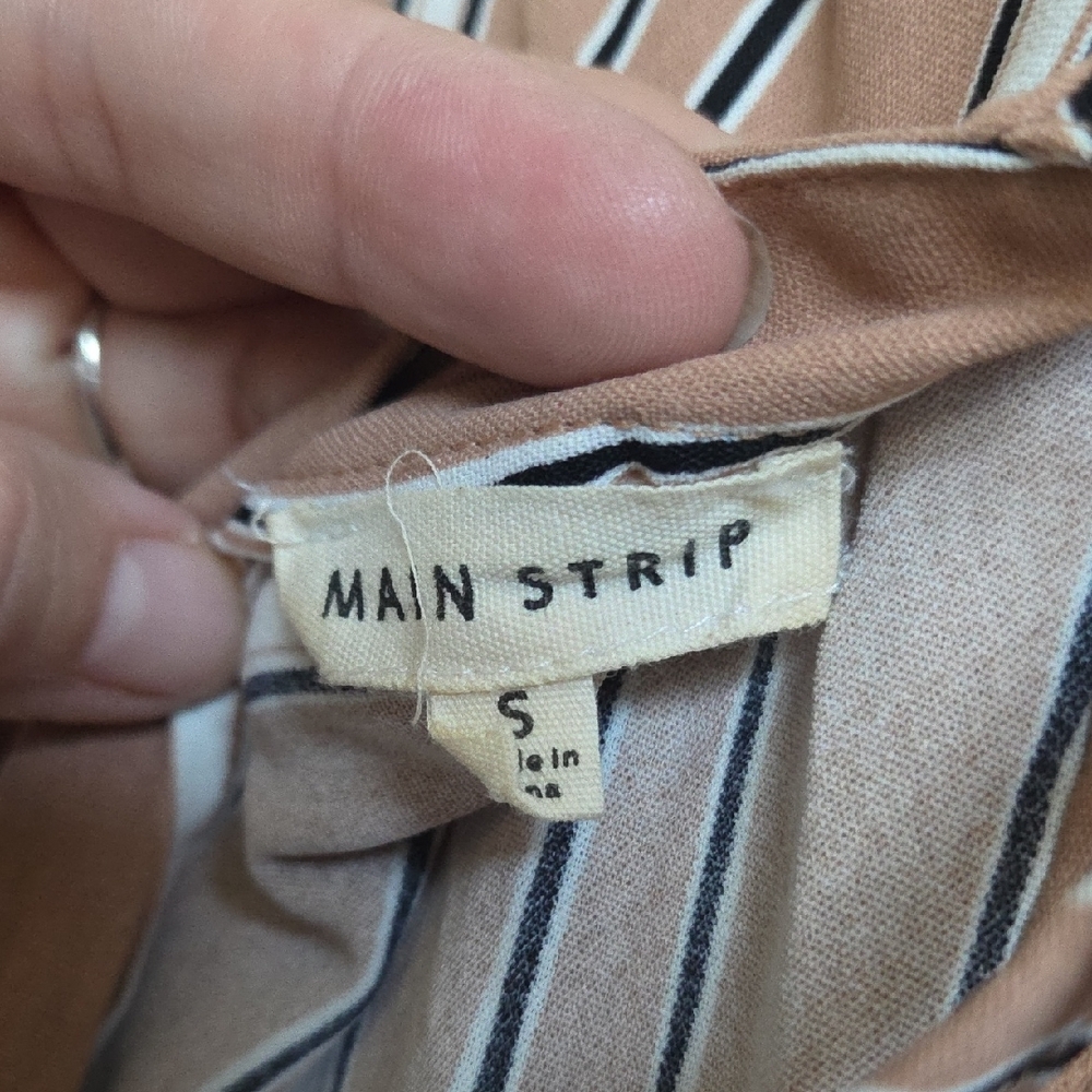 Striped Tan Dress - Picture 9 of 11
